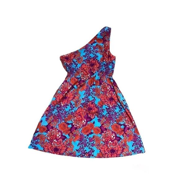 Ellen & Ollie One Shoulder Bow Dress Size 6 - Picture 2 of 9